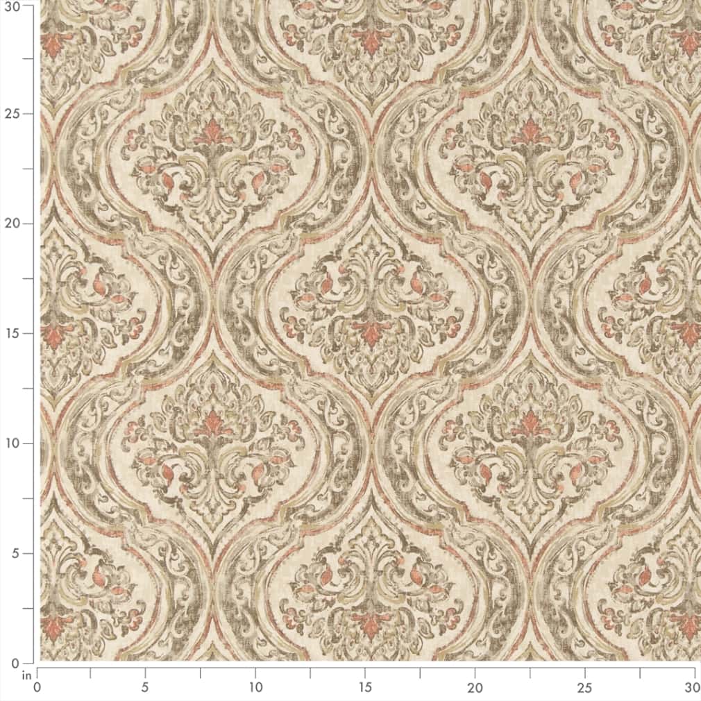Upholstery Fabric - Pink Damask Upholstery Fabric 54 Inches&#x22;