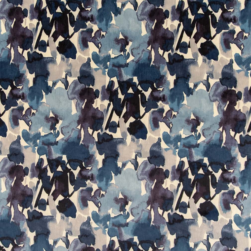 Upholstery Fabric - Blue Abstract &#x26; Geometric,Floral Upholstery Fabric 54 Inches&#x22;