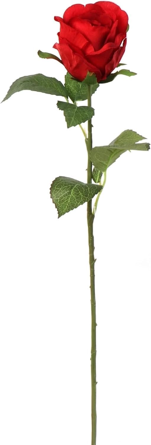 20&#x22; Red Rose Bud Stem - 48-Pack, Realistic Silk Foliage, Lifelike Blooms, Perfect for Floral Arrangements, Events &#x26; Home D&#xE9;cor - Ideal for All Seasons, Floral Home by Artificial Flowers