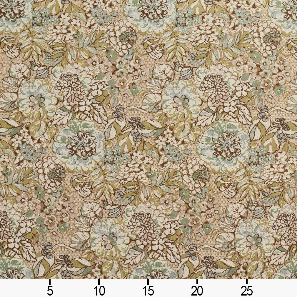 Upholstery Fabric - Brown,Green Floral Upholstery Fabric 54 Inches"