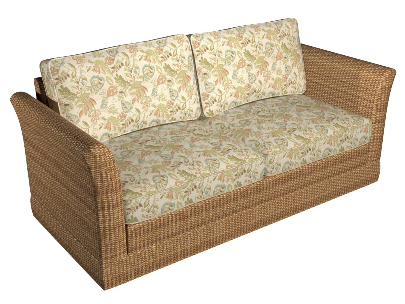 Upholstery Fabric - Coral & Peach,Green Leaves,Tropical & Botanical Upholstery Fabric 54 Inches"
