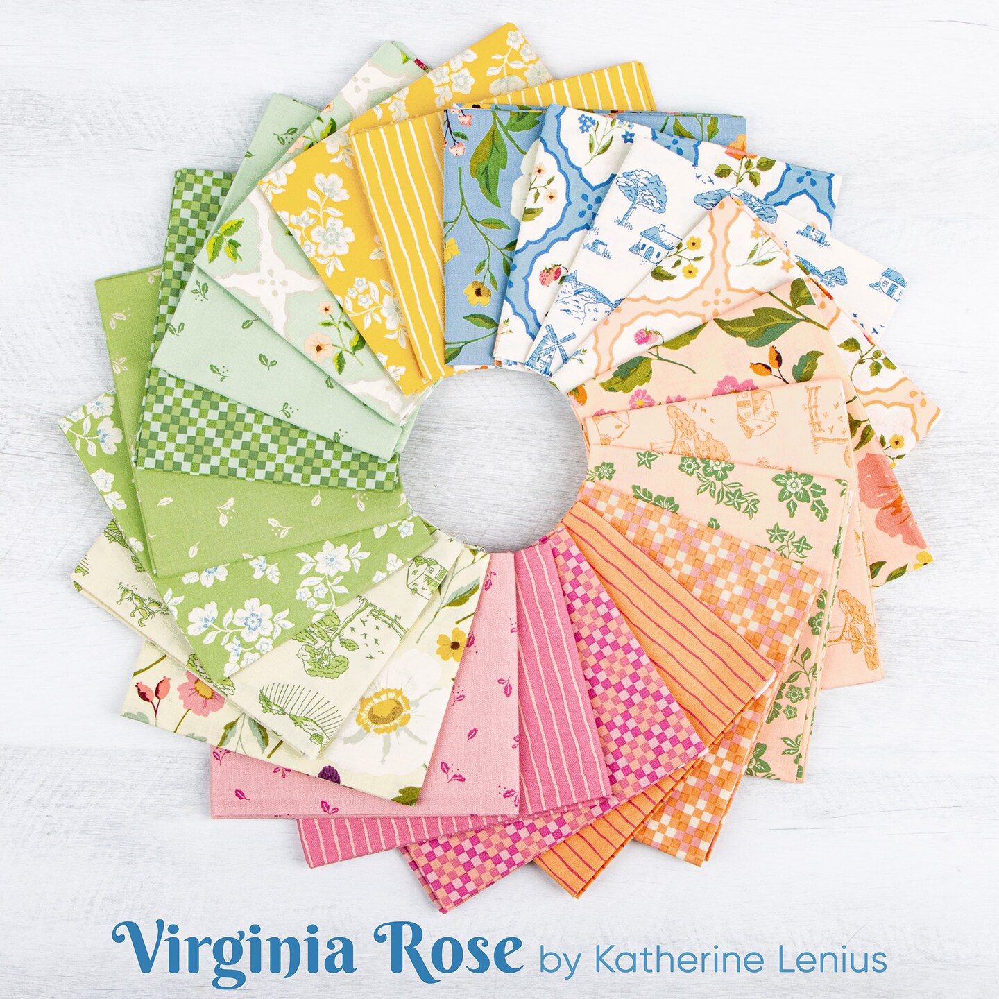 Virginia Rose 5" Square Pack (Charm Pack / 5" Stacker) by Riley Blake (5-17320-42)