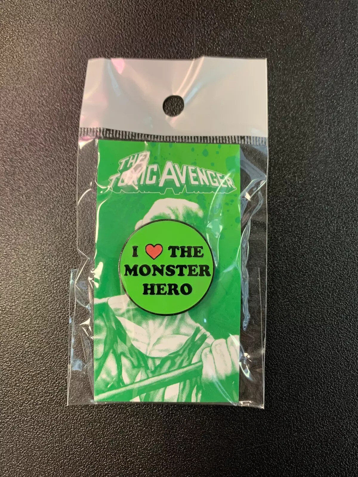 The Toxic Avenger I Love the Monster Hero Full-Color Enamel Pin 1 3/4&#x22;