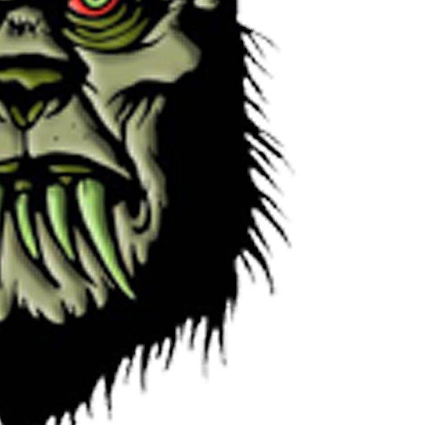 Toxictoons Werewolf Monster Face Full Color Enamel Pin 1 1/2&#x22;