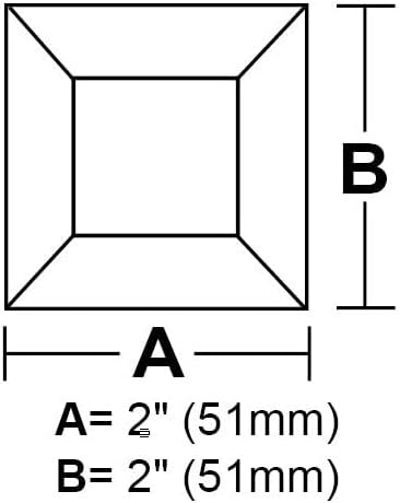 2&#x22; x 2&#x22; Square Clear Glass Bevel - 4.7MM Thick - 10 Pack