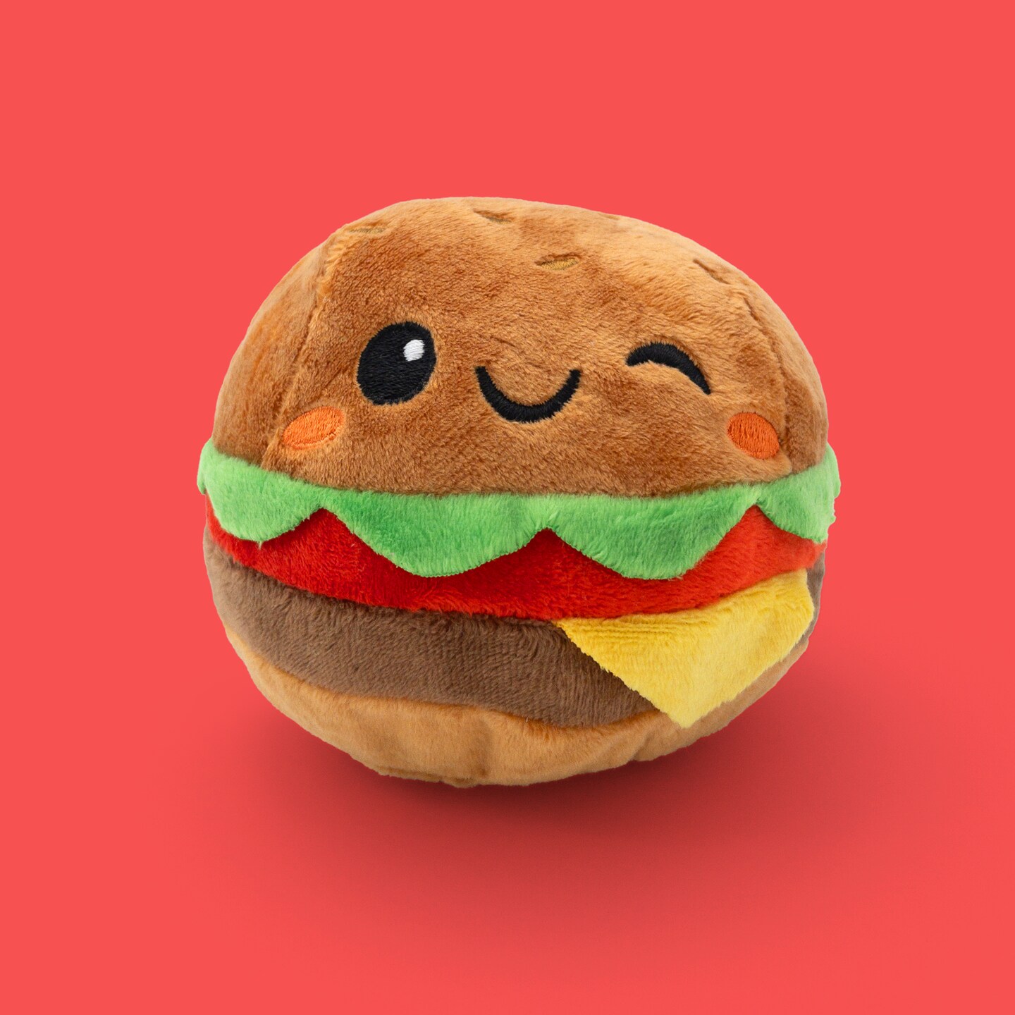 Burger Plushie - 5" Large Soft Plush Toy - Food Plush - Stuffed Animal - Cute Food - Foodies Gifts - Kawaii Gifts - Birthday - Fast Food