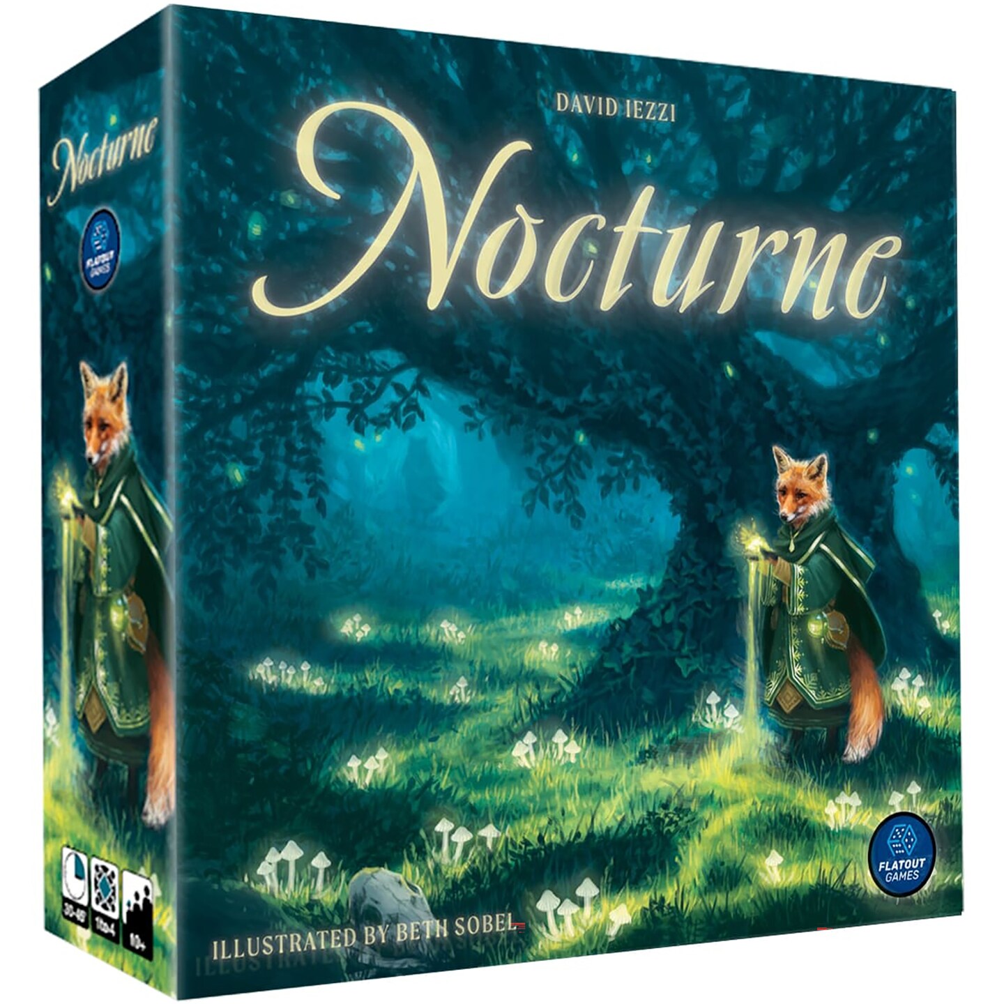 AEG: Nocturne - Set Collection &#x26; Bidding Board Game, Play As Fox Mystics, Find Mystical Items &#x26; Cast Spells, Ages 10+, 1-4 Players, 30-45 Mins