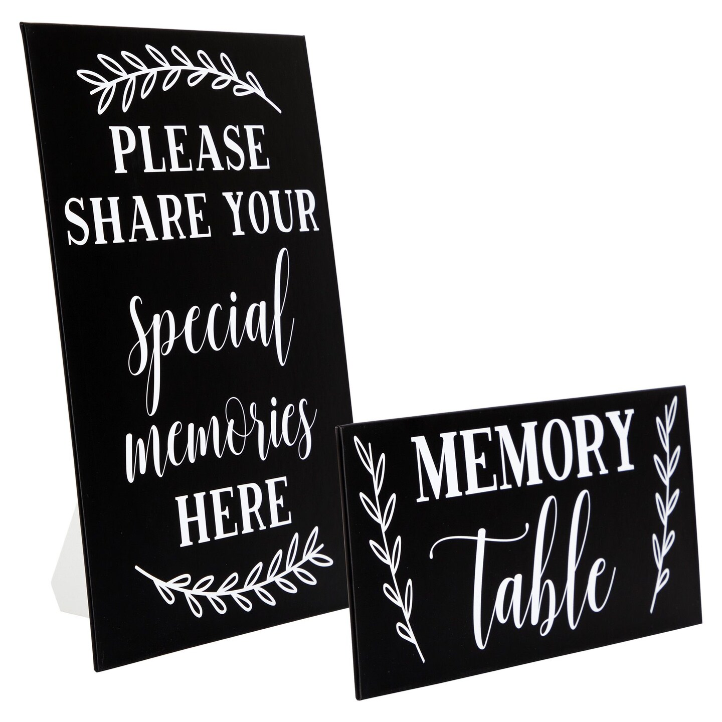 2-Pack Celebration of Life Decorations, Memory Signs for Funeral, Memorial Service, Graduation, Wedding, Bridal Shower, Birthday Party Celebration, Anniversary, Going Away Party (2 Sizes)