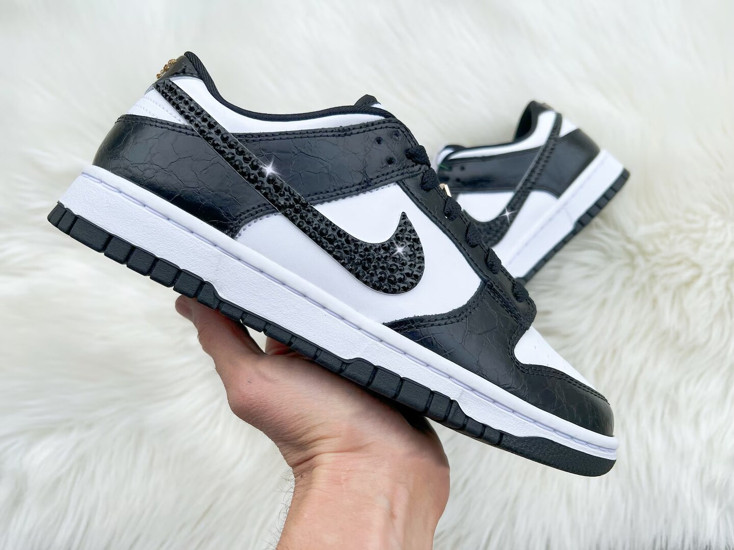 Nike Dunk Low Black and store white panda women's shoes