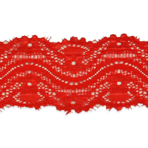 5 Yards of Cora 2 1/4" Stretch Raschel Lace Trim | 5 yard cut