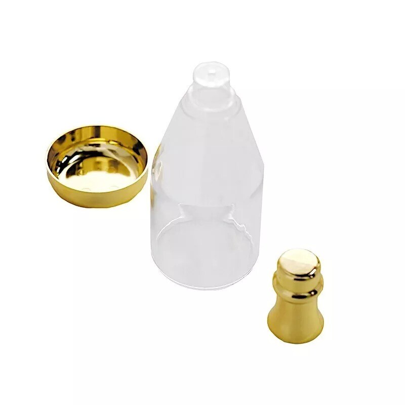 12 Clear Gold 6&#x22; tall Mini Champagne Bottles Favor Holders Party Events Supplies
