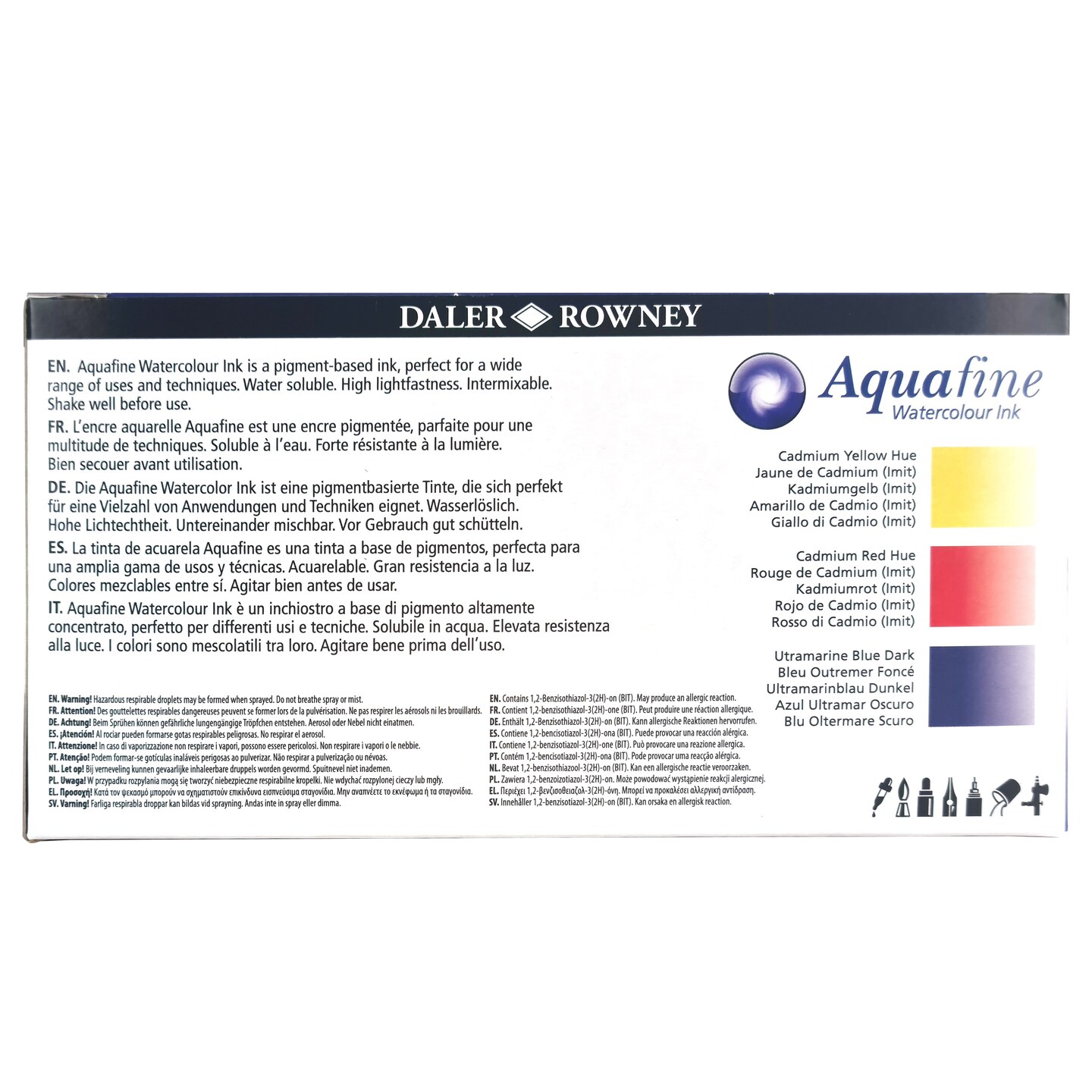 Daler-Rowney FW Acrylic Ink Starter Set 3/Pkg-Assorted Colors