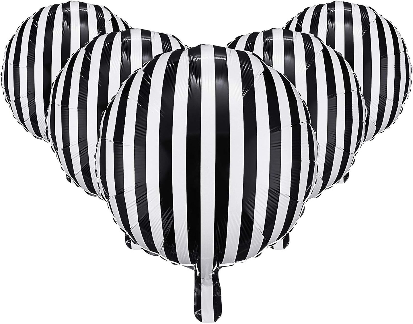 Black and White Striped Balloons Decoration Foil Balloons Aluminum Helium Balloons for Birthday Party