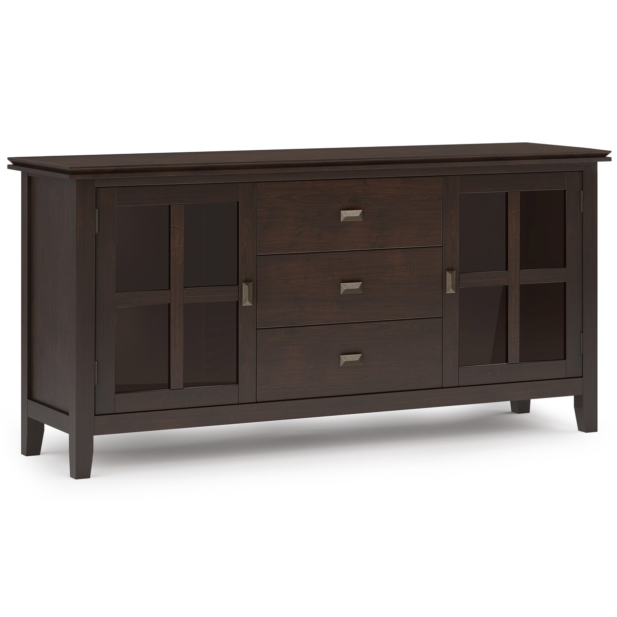 Artisan Large Sideboard Buffet Solid Hardwood 2 Cabinets 3 Drawers Storage