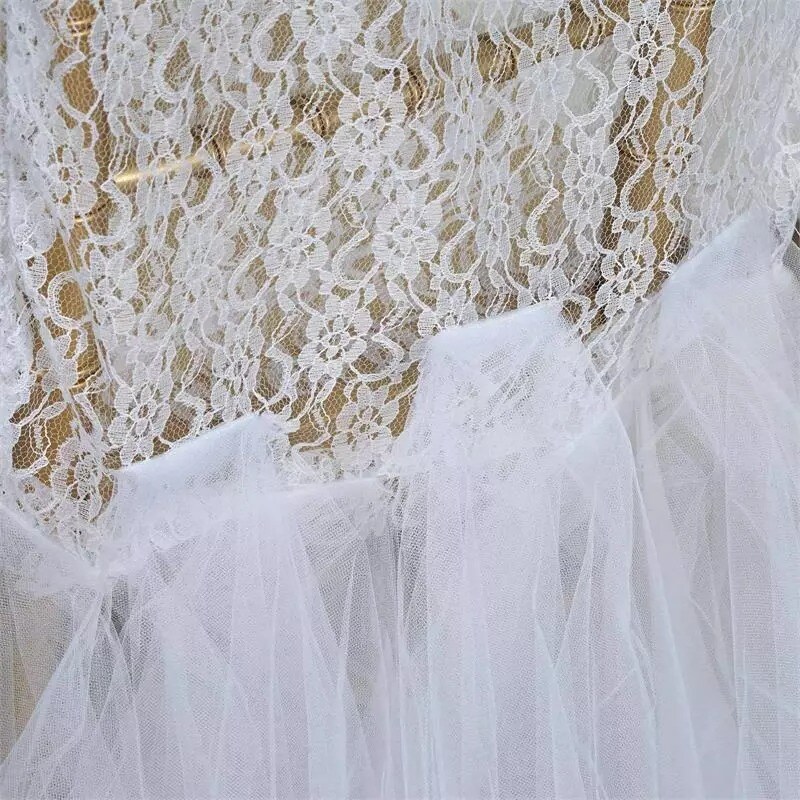 25 pcs Lace with Tulle Tutu CHAIR SASHES Wedding Reception Party Supplies Event