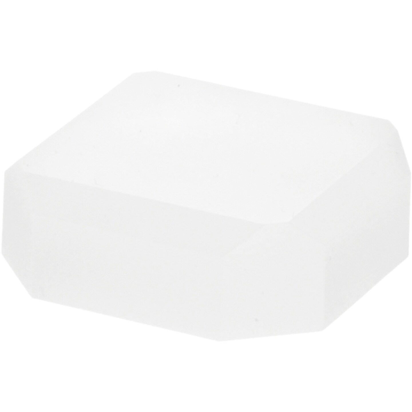 Plymor Frosted Acrylic Beveled Corner-Cut Display Base, 2&#x22; W x 2&#x22; D x 0.75&#x22; H