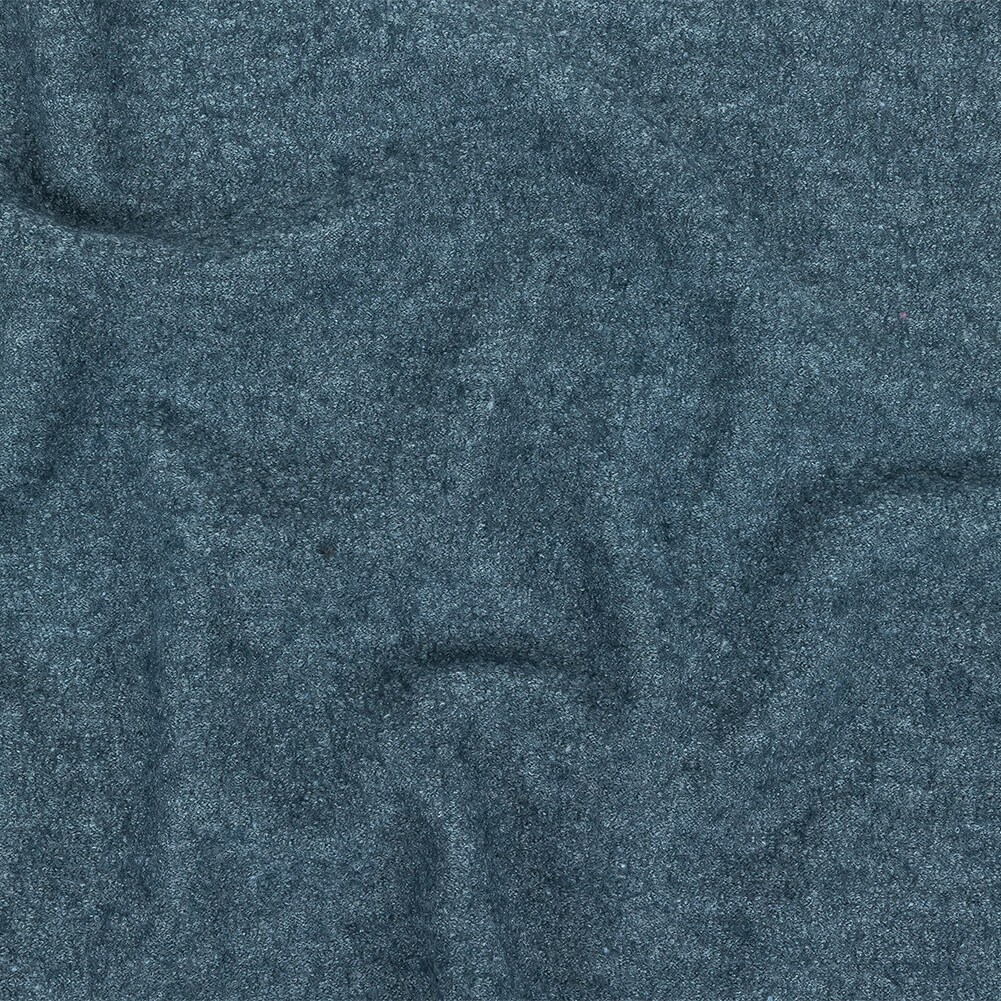 1 Yard Marbled Blue Mirage Boiled Wool Coating Fabric Heavyweight Heathered Solid Winter Outerwear Material