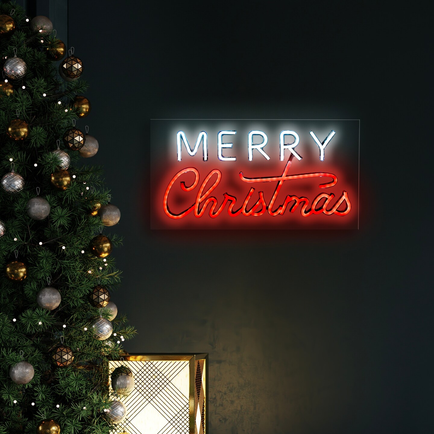 Northlight LED Merry Christmas Neon Lighted Wall Sign - 17&#x22;