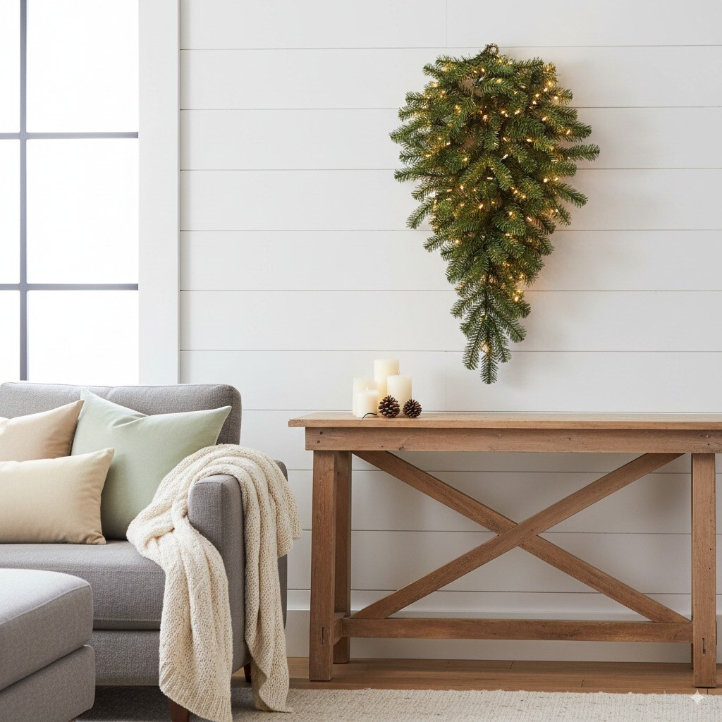 Perfect Holiday 36&#x22; Pre-Lit Classic Pine Teardrop