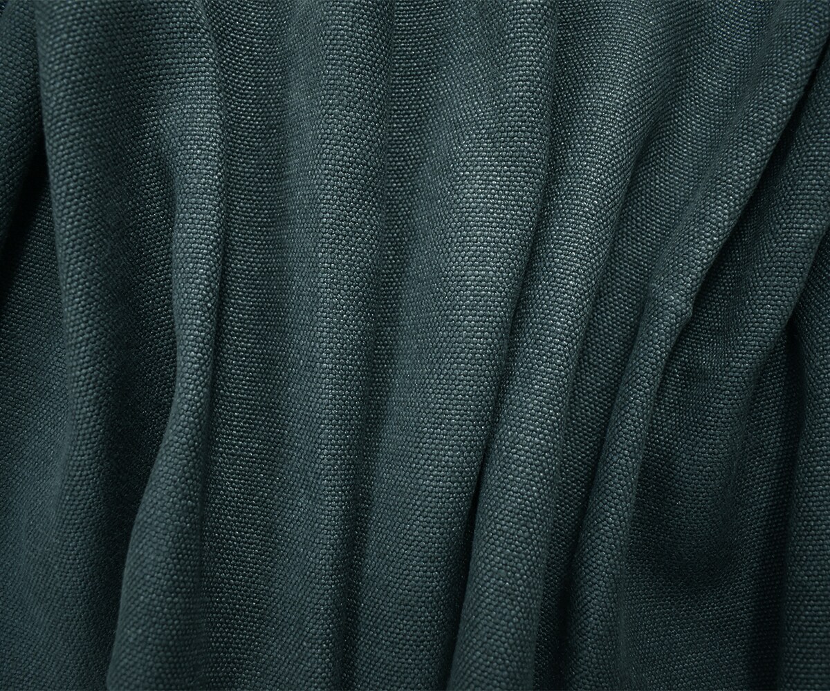 Deep Gray Moygashel Washed Irish Linen Solid Home Decorating Woven Fabric By the Yard