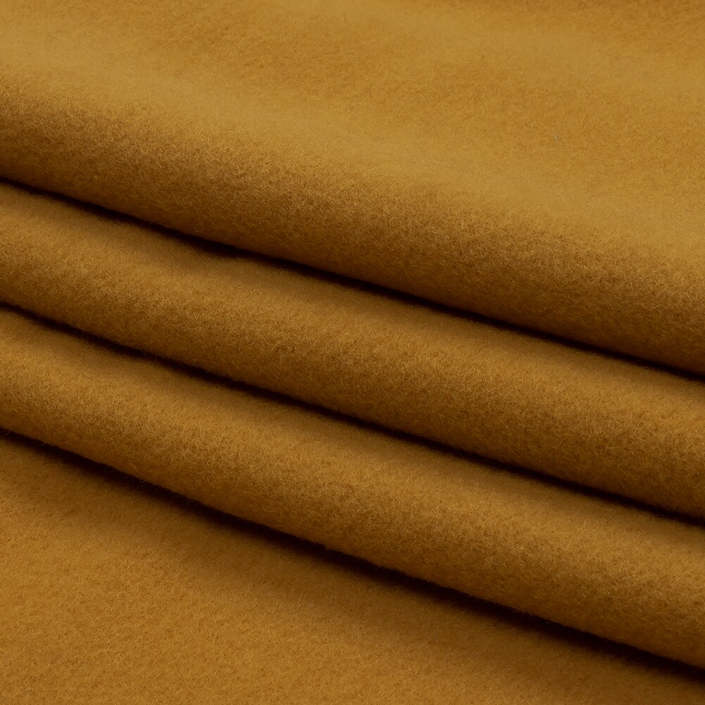 1 Yard Yellow Ochre Wool and Cashmere Coating Fabric Alberini Collection 60’’ Width