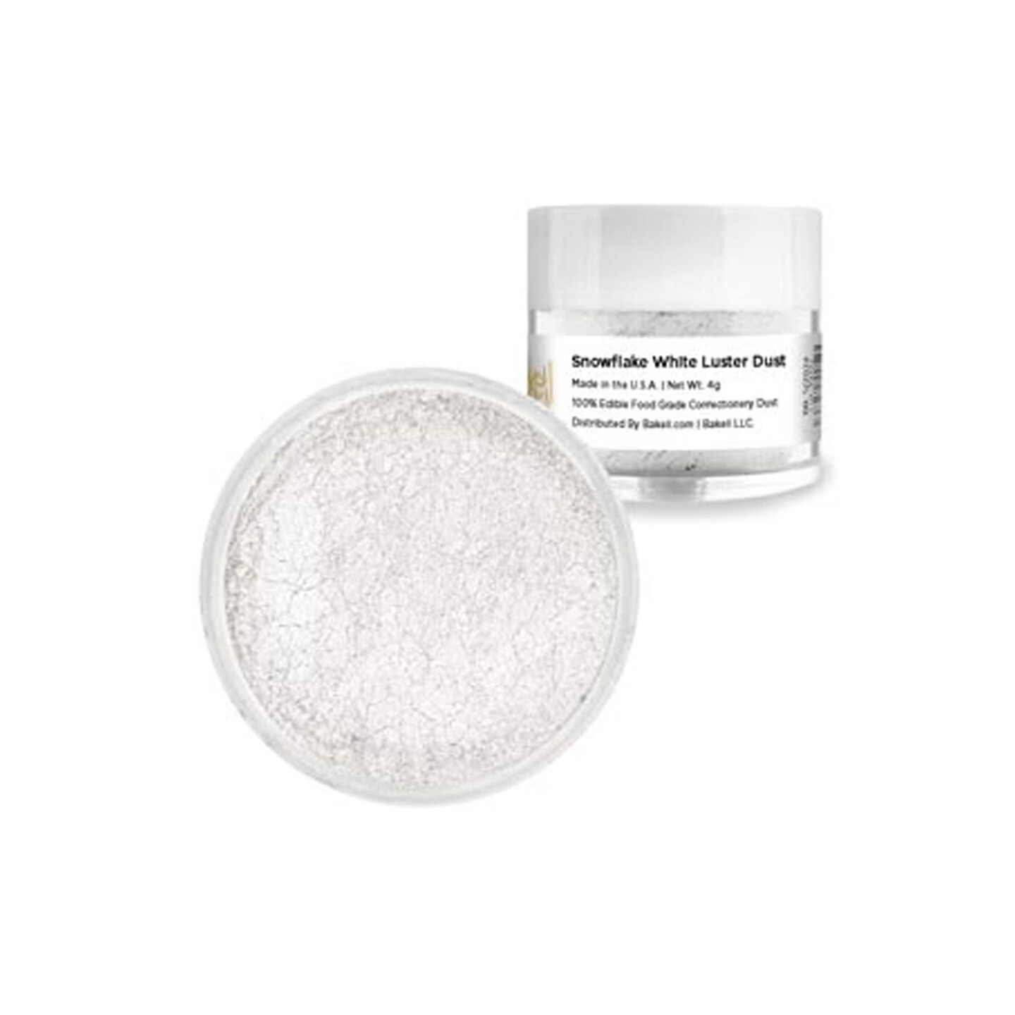 4 Gram Silver Pearl Pearlized Edible Dust Luster Kosher for Fondant Cake Decorating and Desserts