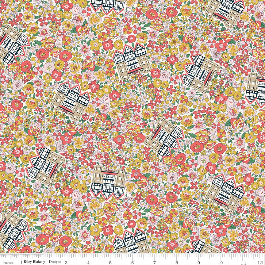 Liberty In Bloom in C (01667414c) | Liberty Flower Shop | Liberty Fabrics | Riley Blake