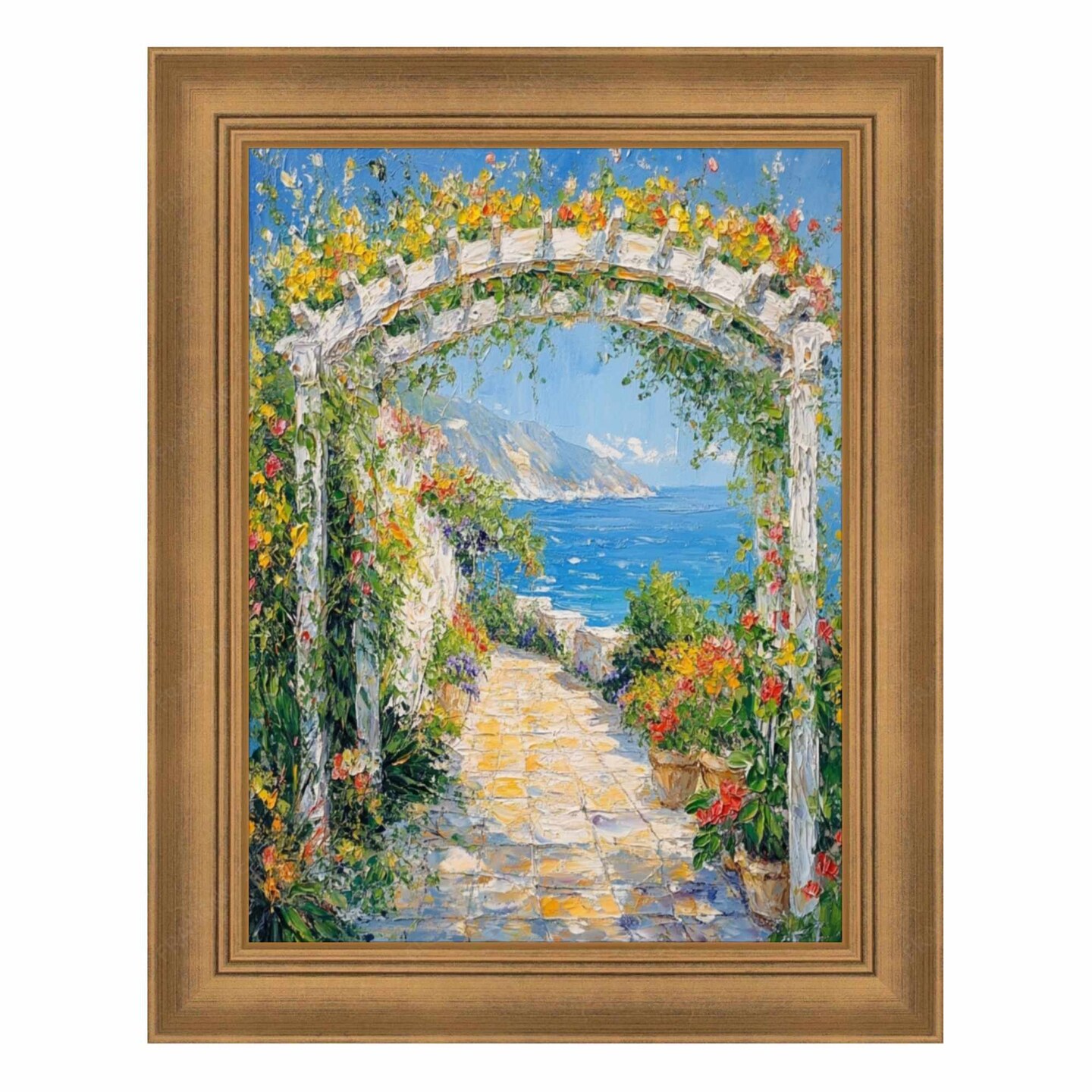 Traditional Aged Gold Scoop Picture Frame 22x28 frame
