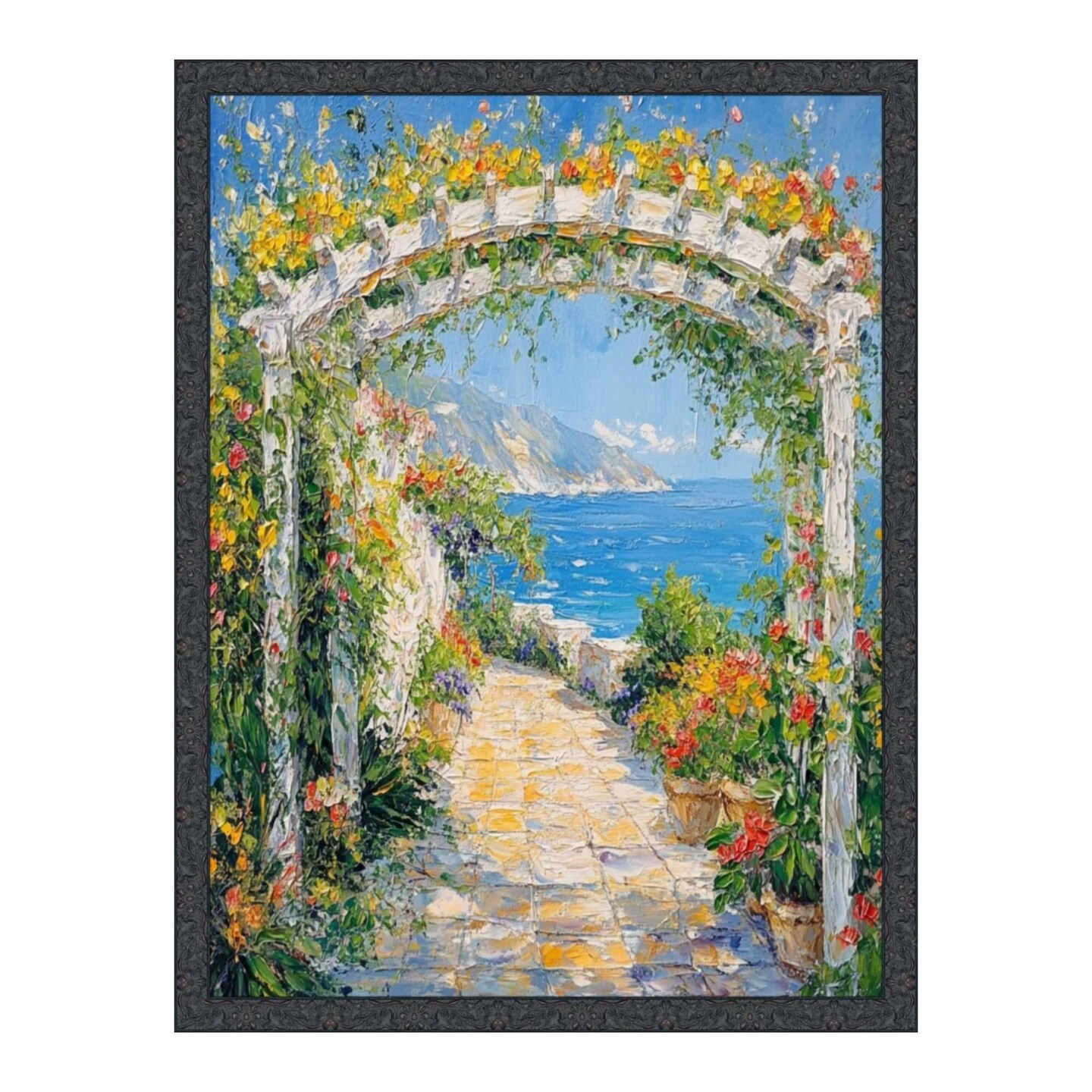 Slim Black Ash Floral Picture Frame 14x18 frame