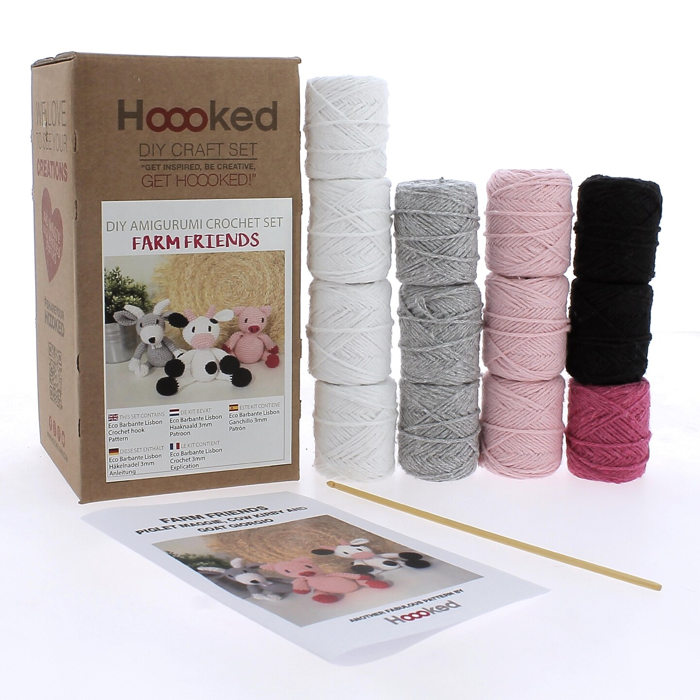 DIY Crochet Kit by Hoooked Farm Friends PAK347