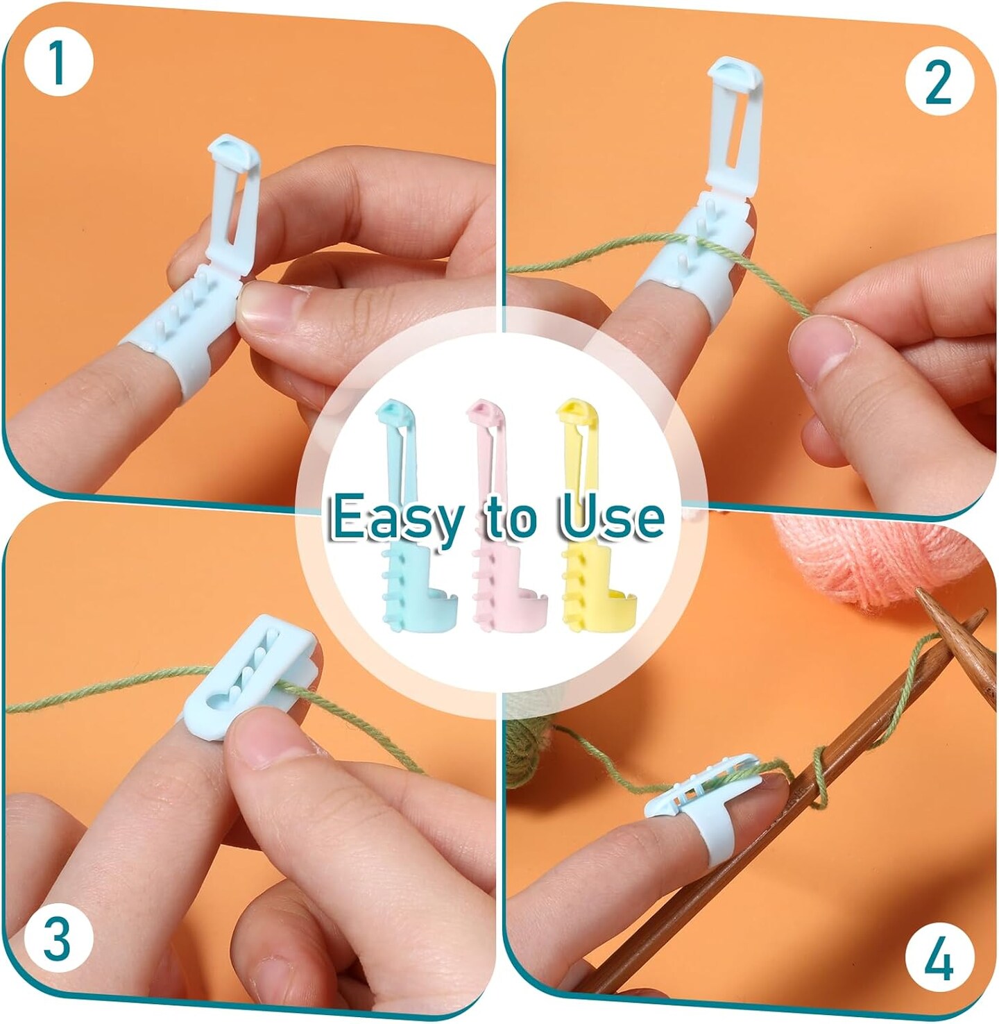 3PCS Yarn Guide Ring for Crocheting
