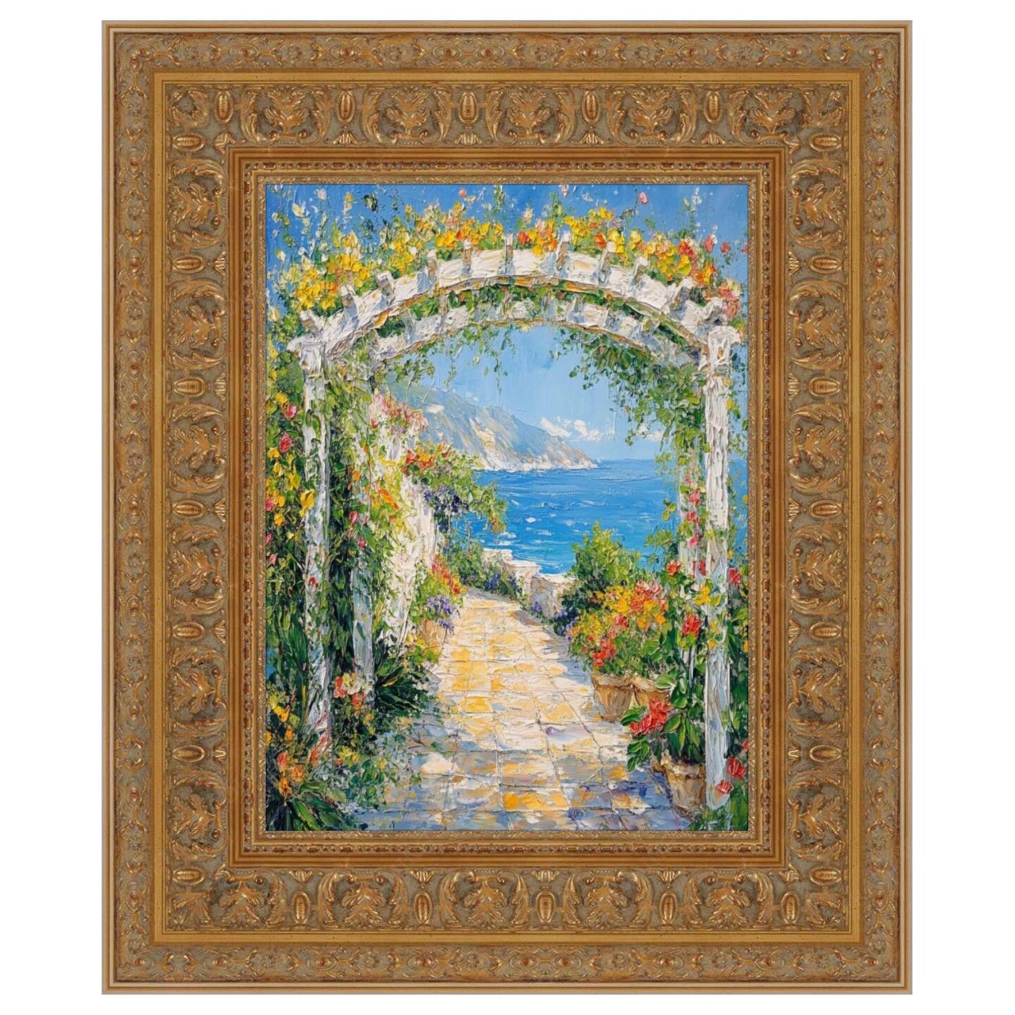 Wide Traditional Italian Carved Ornate Gold Leaf Picture Frame 12x12 frame
