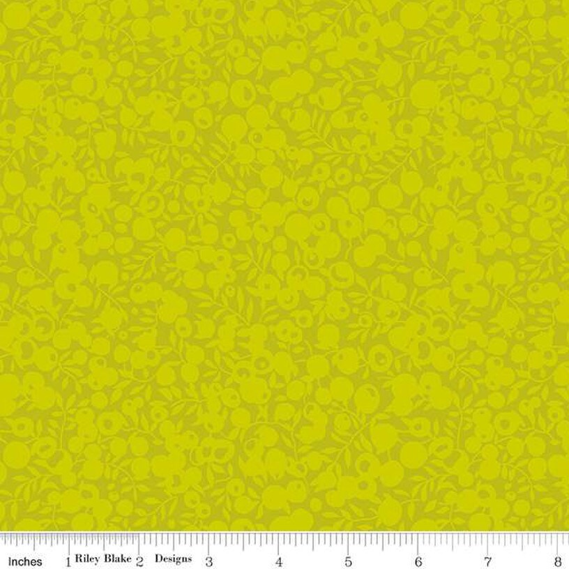 Wiltshire Shadow in Chartreuse (01666562a) | Wiltshire Shadow | Liberty Fabrics | Riley Blake
