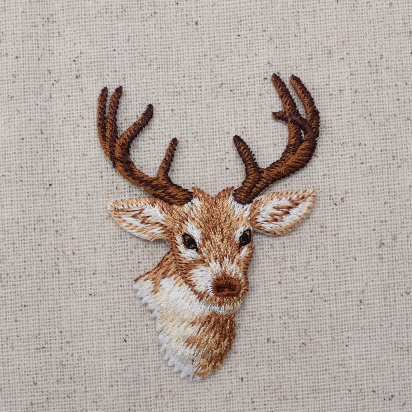 Buck Deer, Realistic Animals, Hunting, Embroidered, Iron on Patch