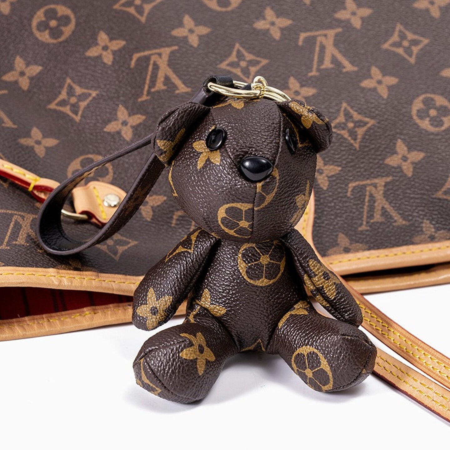 Leather Bear Keychain | Luxury Keychain shops for Designer Bag, Handbag, Tote | Keychain | Bag Charm | Keychain for women | keychain Charm | Charm