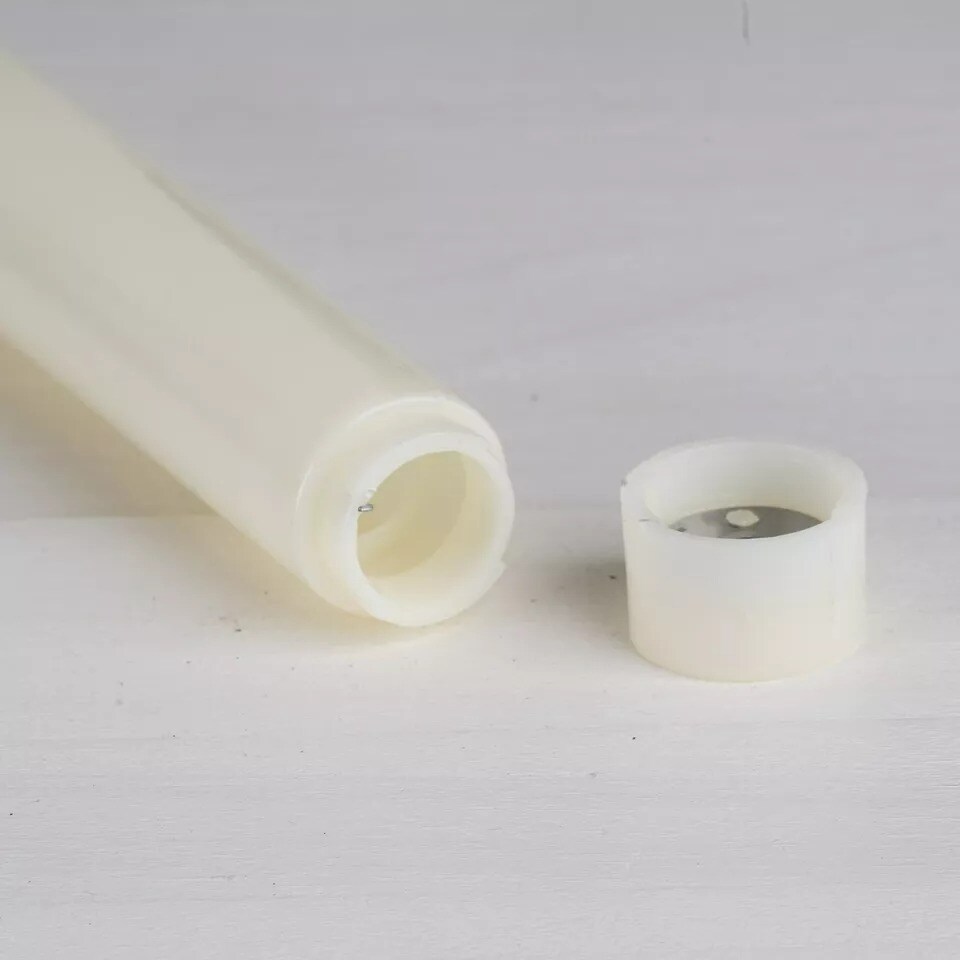 3 Warm White 9&#x22; tall LED Flameless Taper Candles Lights Wedding Centerpieces