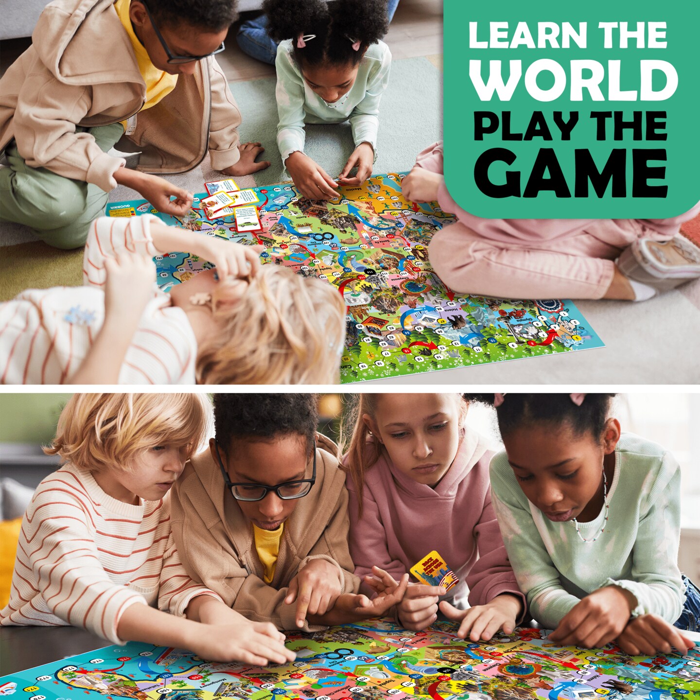 QUOKKA Board Game, 1 to 10 Players | Learning, Educational | Geography, United States | 120 Question Cards, Top Facts | Indoor, Outdoor | Kids, Teens, Adults, Family