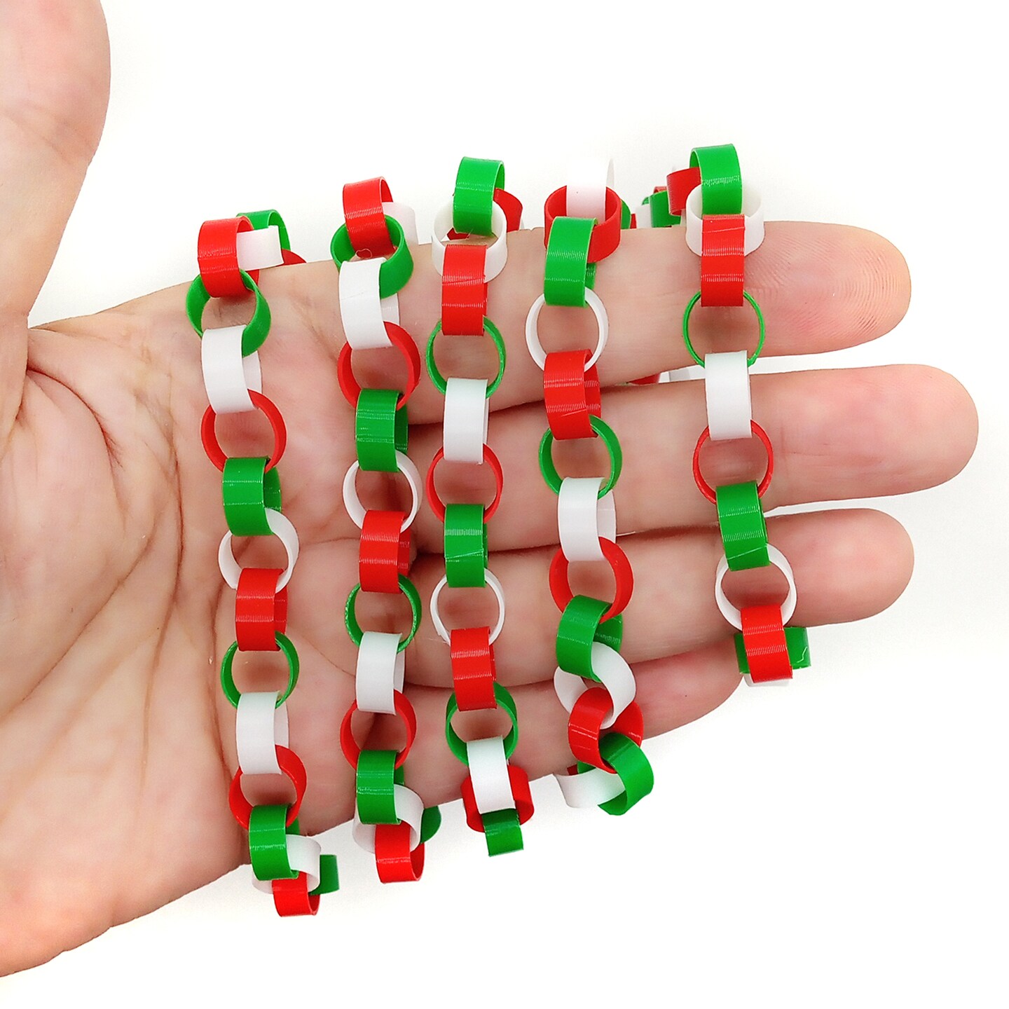 Tiny Christmas Garland Kit, 3 ft, Miniature Dollhouse Holiday Chain Links, Adorabilities