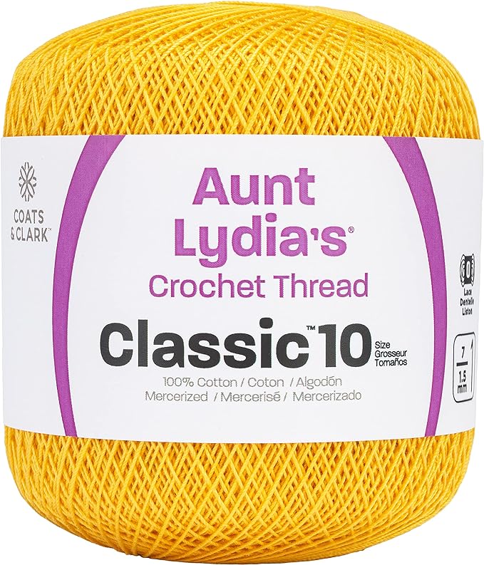 Coats & Clark Aunt Lydia's Crochet Thread Cotton Classic 10-6 Skein Assortment (Brights)