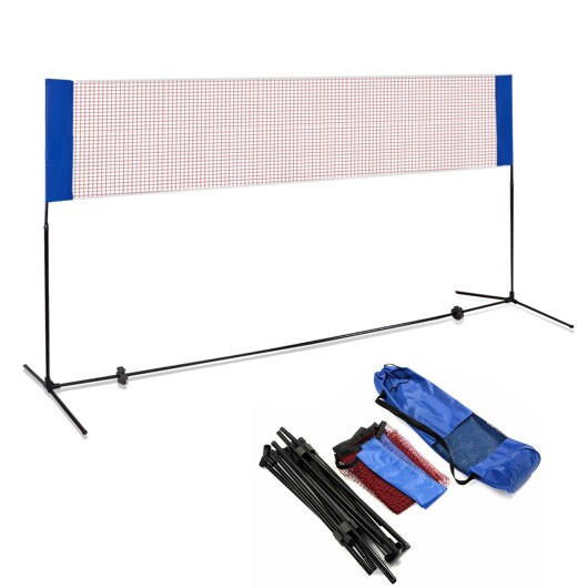 Portable PE Tennis Net Freestanding Adjustable Height with Carry Bag