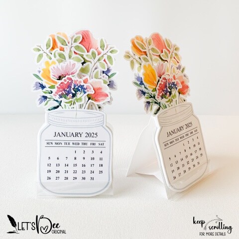 3D Paper Flower Calendar, 2025 Floral Bouquet Calendar, Wildflower Bouquet Planner, Stacked Flower Desk Calendar, Artistic Floral Calendar