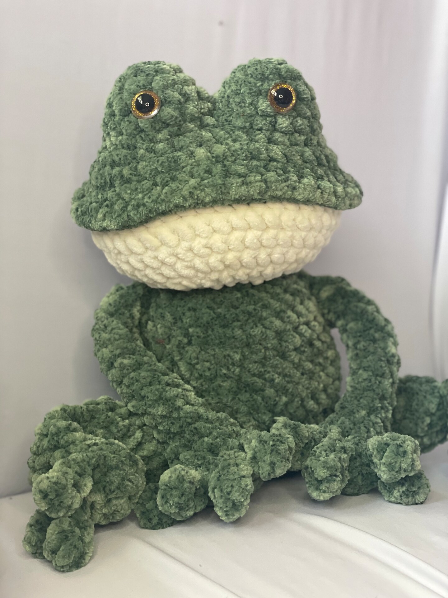 Jumbo frog hand crochet plush toy | MakerPlace by Michaels