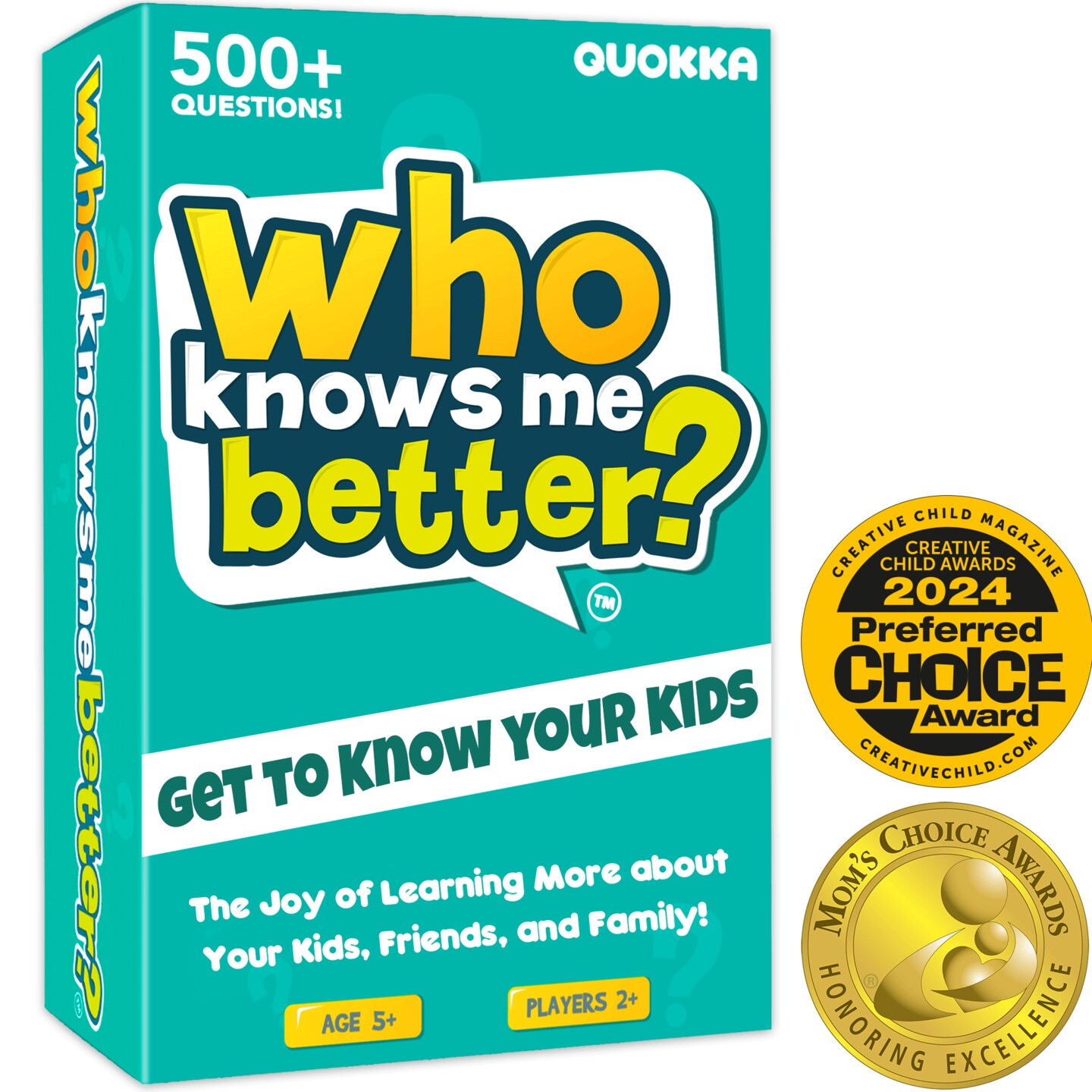 QUOKKA Fun Board Game for 8 10 Year Olds - Family Card Game for Kids Ages 6 7 and Adults - Who Knows Me Better | Guess Questions | Easy to Learn - Get to Know Friends &#x26; Family