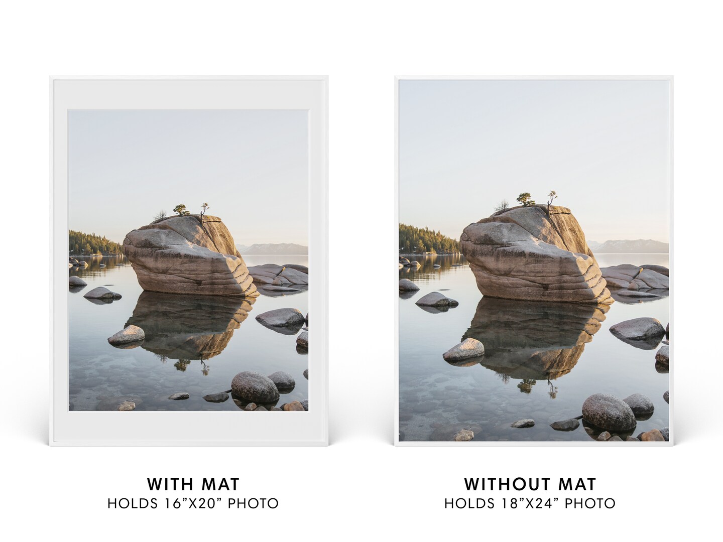 Haus and Hues Aluminum Glass and Matted Picture Frame