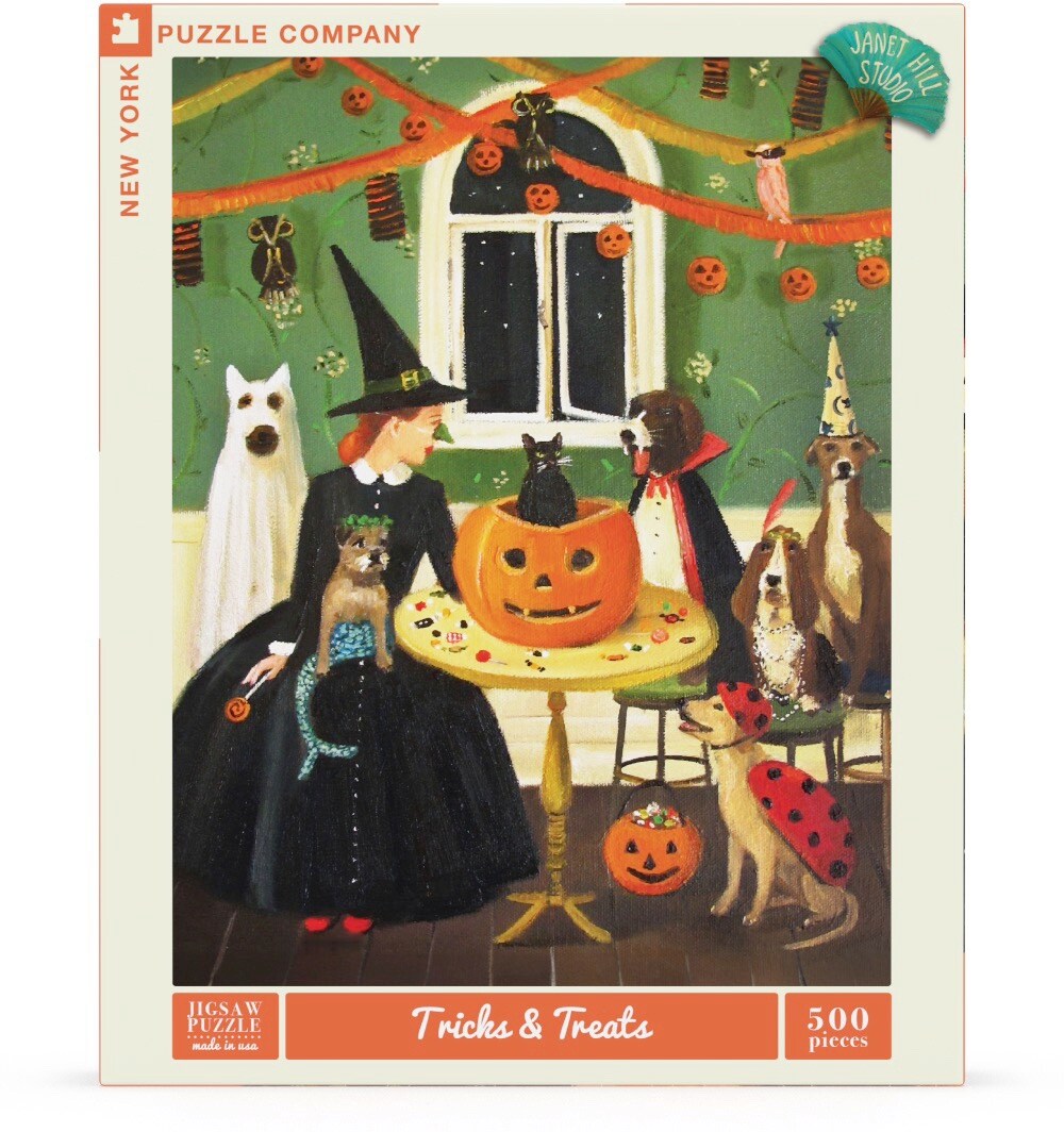 New York Puzzle Company Tricks &#x26; Treats 500 Piece Piece Jigsaw Puzzle