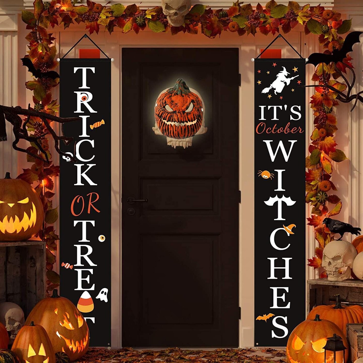 Halloween Decorations Outdoor Pumpkin Porch Light Covers,