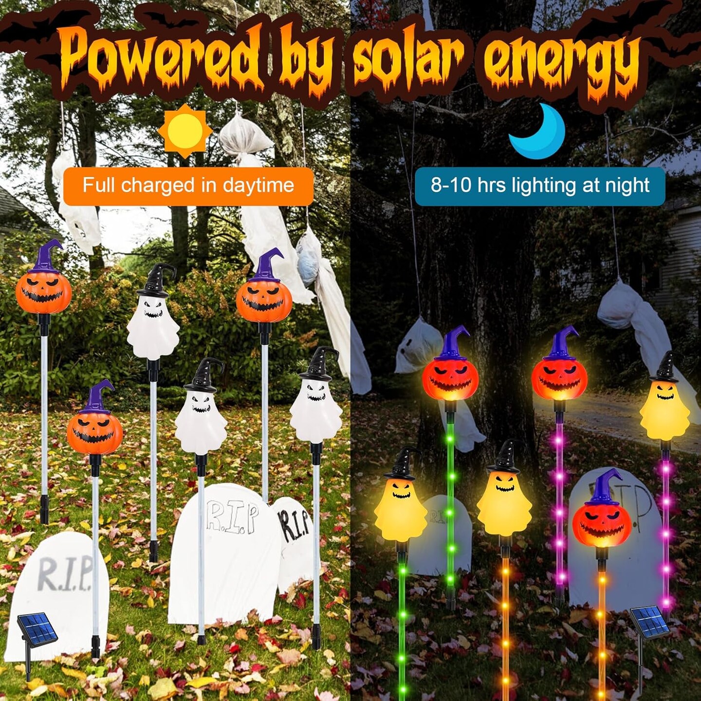 Halloween Pumpkin Pathway Solar Lights