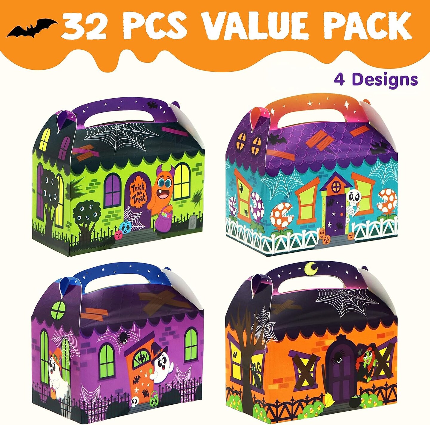 32 Pcs Halloween Trick or Treat Candy Boxes