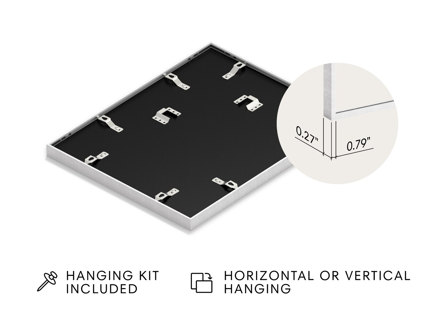 Haus and Hues Aluminum Glass and Matted Picture Frame