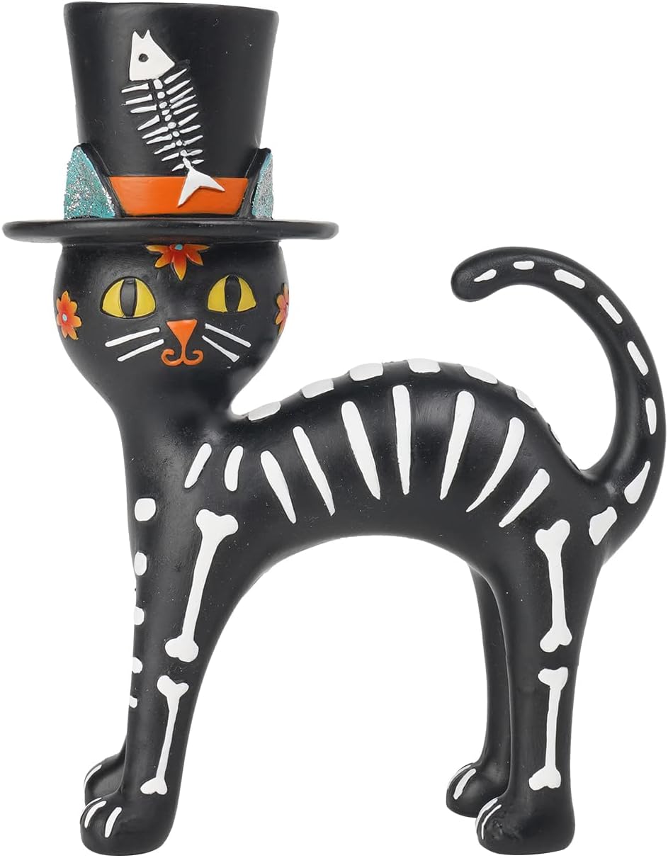 Halloween Decorations Sugar Cat Skeleton